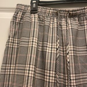 Plaid Ankle Length Pants